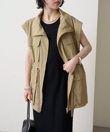 MACHATT ベージュ　ジレ　ベスト ジレ」に該当するベージュ系のレディースファッション通販