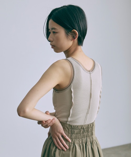 025091 TAAKK TULLE TANK TOP タンクトップ 2 TULLE TANK TOP – TAAKK