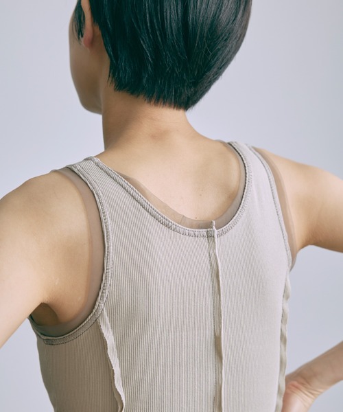 セール】Tulle Piping Tank Top（タンクトップ）｜EN NEUME