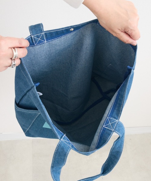 Paradise Picnic（パラダイスピクニック）の「【パペットスンスン】デニムトートバッグ（トートバッグ・レディース・ブルー・FREE）」の7枚目の写真
