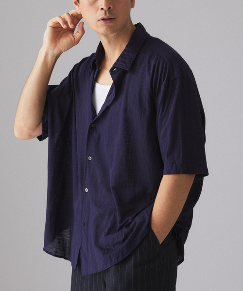ブラウス シャツ 「KANEMASA/カネマサ」「STUDIOUS別注」French Sleeve Shirt/フレンチスリーブシャツ/カットソー レ KANEMASA/カネマサ】《STUDIOUS別注》French Sleeve Shirt