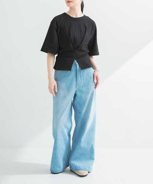 URBAN RESEARCH（アーバンリサーチ）の「ウエストタックデザインカットソー（Tシャツ/カットソー・レディース・ブラック/オフホワイト・FREE）」の7枚目の写真