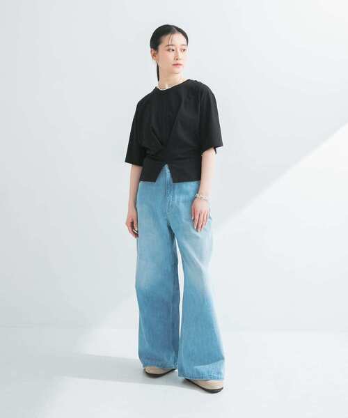 URBAN RESEARCH（アーバンリサーチ）の「ウエストタックデザインカットソー（Tシャツ/カットソー・レディース・ブラック/オフホワイト・FREE）」の8枚目の写真