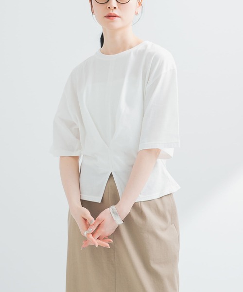 URBAN RESEARCH（アーバンリサーチ）の「ウエストタックデザインカットソー（Tシャツ/カットソー・レディース・ブラック/オフホワイト・FREE）」の10枚目の写真
