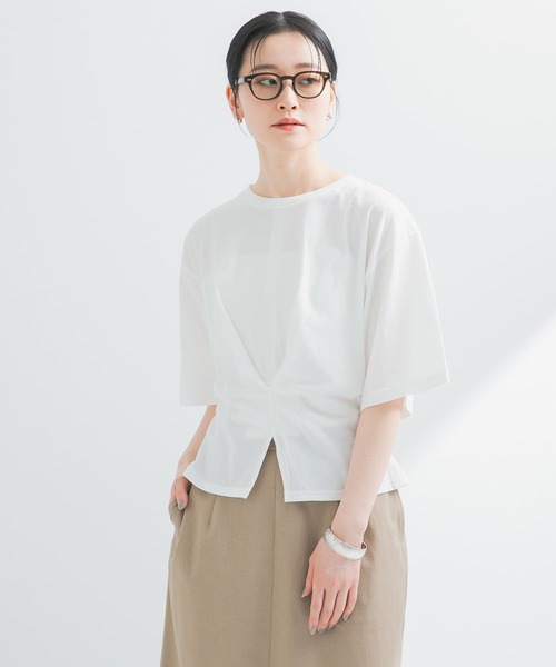 URBAN RESEARCH（アーバンリサーチ）の「ウエストタックデザインカットソー（Tシャツ/カットソー・レディース・ブラック/オフホワイト・FREE）」の11枚目の写真