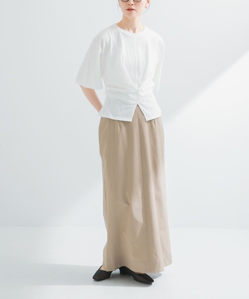 URBAN RESEARCH（アーバンリサーチ）の「ウエストタックデザインカットソー（Tシャツ/カットソー・レディース・ブラック/オフホワイト・FREE）」の15枚目の写真