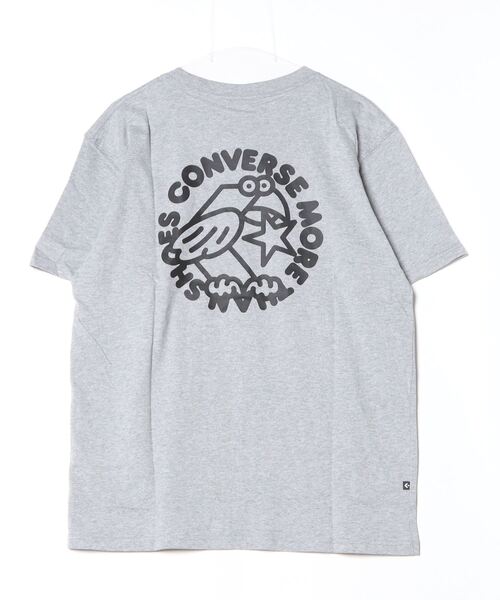 CONVERSE（コンバース）の「コンバース  サークル バード PT S/S Tシャツ（Tシャツ/カットソー・メンズ・ホワイト/グレー/ダークグリーン・M/L/LL）」の4枚目の写真