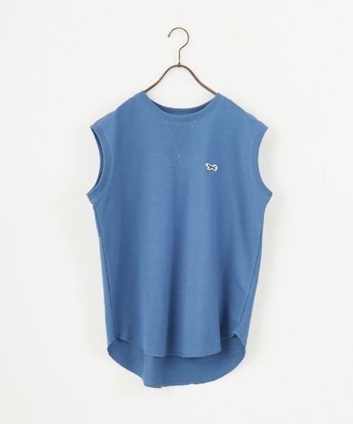 TOWNCRAFT（タウンクラフト）の「[TOWN CRAFT/タウンクラフト・THE FOX/ザフォックス] 別注 ワンポイントロゴワッペン ミニ裏毛 ノースリーブTシャツ（Tシャツ/カットソー・レディース・チャコールグレー/ライトグレー/ブルー・S/M）」の15枚目の写真