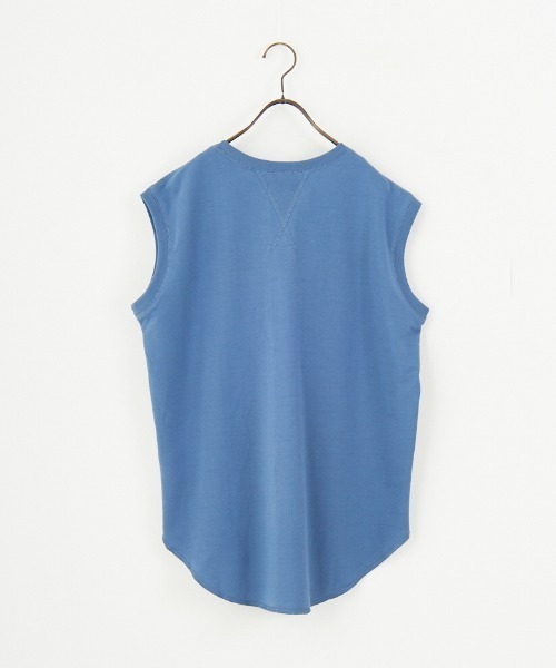 TOWNCRAFT（タウンクラフト）の「[TOWN CRAFT/タウンクラフト・THE FOX/ザフォックス] 別注 ワンポイントロゴワッペン ミニ裏毛 ノースリーブTシャツ（Tシャツ/カットソー・レディース・チャコールグレー/ライトグレー/ブルー・S/M）」の16枚目の写真