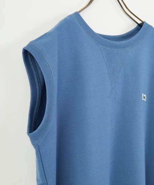 TOWNCRAFT（タウンクラフト）の「[TOWN CRAFT/タウンクラフト・THE FOX/ザフォックス] 別注 ワンポイントロゴワッペン ミニ裏毛 ノースリーブTシャツ（Tシャツ/カットソー・レディース・チャコールグレー/ライトグレー/ブルー・S/M）」の18枚目の写真