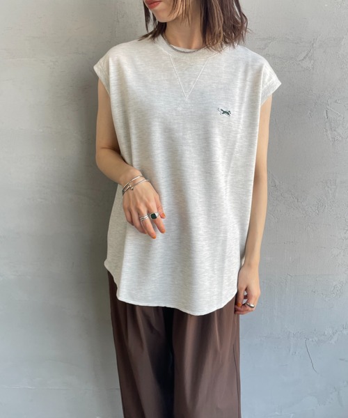 Malbon Golf ✨新品未使用 ノースリーブTシャツ SML対応⛳ Malbon□(M)Double artwork round T-shirt□送料込 (Malbon Golf