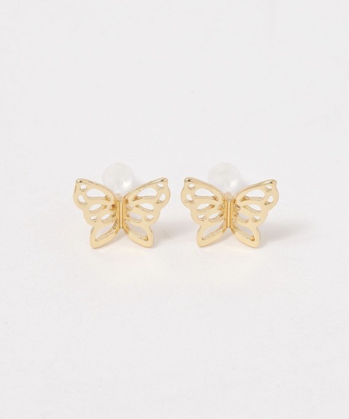 FOREVER 21(フォーエバー トゥエンティーワン)の「バタフライピアス(ピアス(両耳用)・レディース・シルバー/ゴールド・FREE)」の1枚目の写真