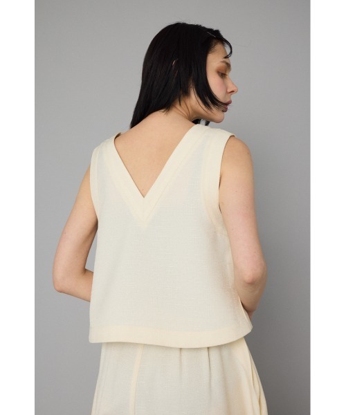 HeRIN.CYE（ヘリンドットサイ）の「V neck vest　　Vネックベスト（ベスト・レディース・オフホワイト/グレー/ブラウン・FREE）」の20枚目の写真