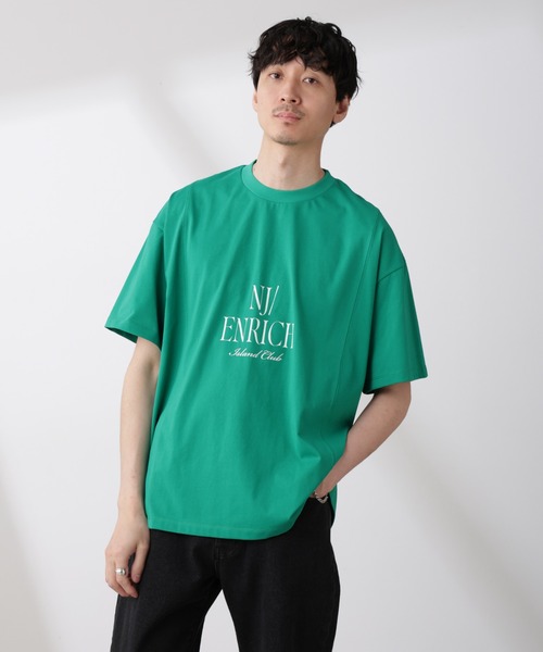 NANO universe（ナノユニバース）の「「NJ/CLUB」 ENRICHプリント切り替え Tシャツ（Tシャツ/カットソー・メンズ・ベージュ系その他/グリーン・L/M）」の11枚目の写真