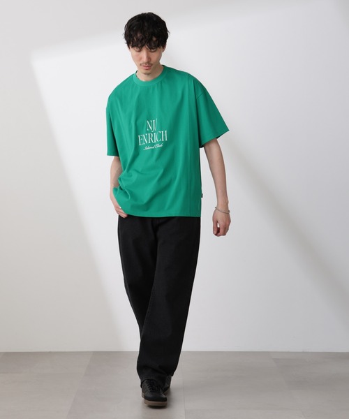 NANO universe（ナノユニバース）の「「NJ/CLUB」 ENRICHプリント切り替え Tシャツ（Tシャツ/カットソー・メンズ・ベージュ系その他/グリーン・L/M）」の15枚目の写真