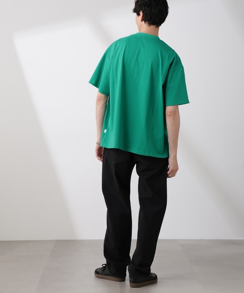NANO universe（ナノユニバース）の「「NJ/CLUB」 ENRICHプリント切り替え Tシャツ（Tシャツ/カットソー・メンズ・ベージュ系その他/グリーン・L/M）」の17枚目の写真