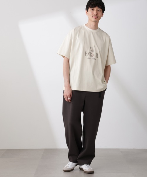 NANO universe（ナノユニバース）の「「NJ/CLUB」 ENRICHプリント切り替え Tシャツ（Tシャツ/カットソー・メンズ・ベージュ系その他/グリーン・L/M）」の6枚目の写真