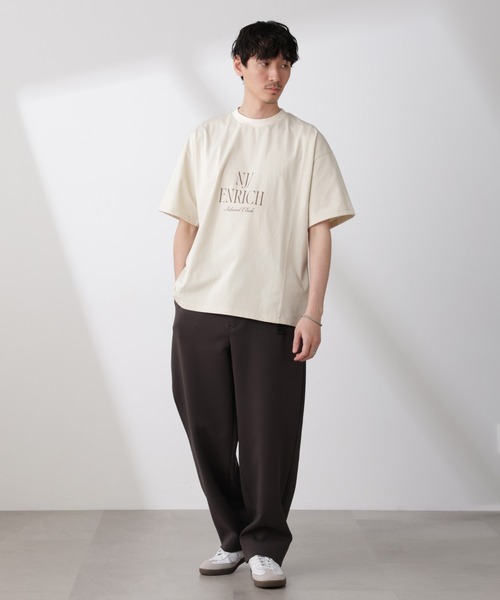 NANO universe（ナノユニバース）の「「NJ/CLUB」 ENRICHプリント切り替え Tシャツ（Tシャツ/カットソー・メンズ・ベージュ系その他/グリーン・L/M）」の7枚目の写真