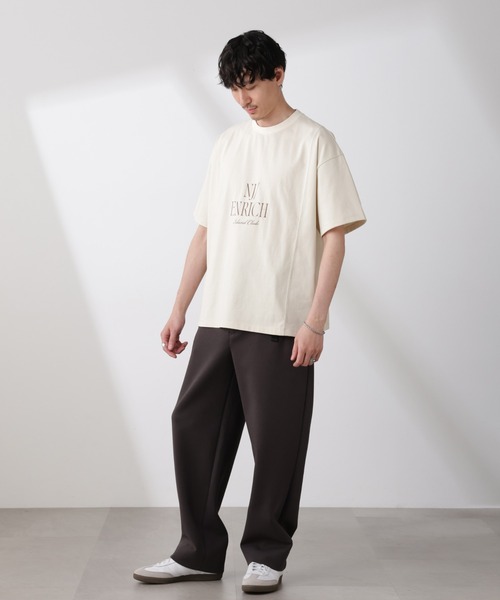 NANO universe（ナノユニバース）の「「NJ/CLUB」 ENRICHプリント切り替え Tシャツ（Tシャツ/カットソー・メンズ・ベージュ系その他/グリーン・L/M）」の8枚目の写真