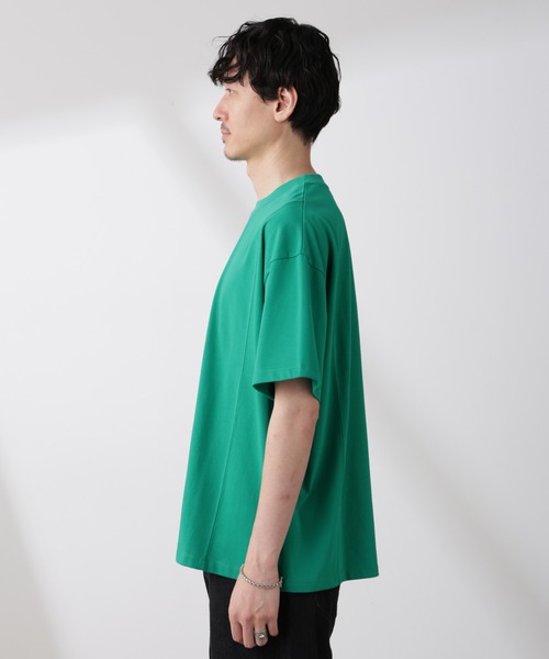 NANO universe（ナノユニバース）の「「NJ/CLUB」 ENRICHプリント切り替え Tシャツ（Tシャツ/カットソー・メンズ・ベージュ系その他/グリーン・L/M）」の18枚目の写真