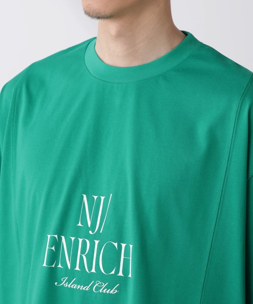 NANO universe（ナノユニバース）の「「NJ/CLUB」 ENRICHプリント切り替え Tシャツ（Tシャツ/カットソー・メンズ・ベージュ系その他/グリーン・L/M）」の20枚目の写真