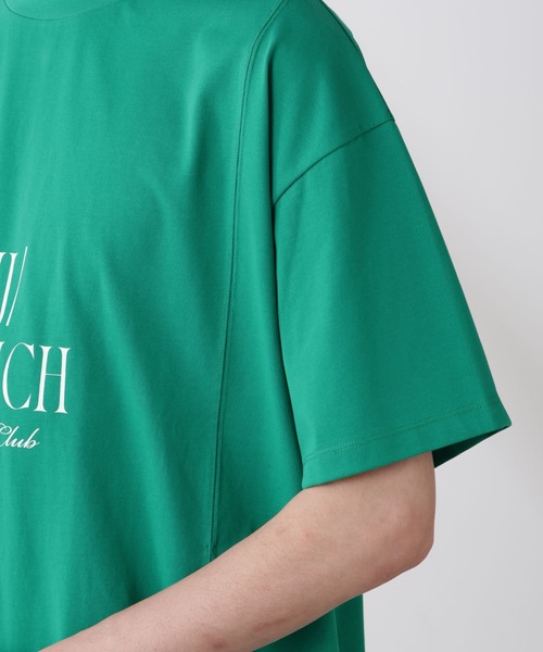 NANO universe（ナノユニバース）の「「NJ/CLUB」 ENRICHプリント切り替え Tシャツ（Tシャツ/カットソー・メンズ・ベージュ系その他/グリーン・L/M）」の21枚目の写真