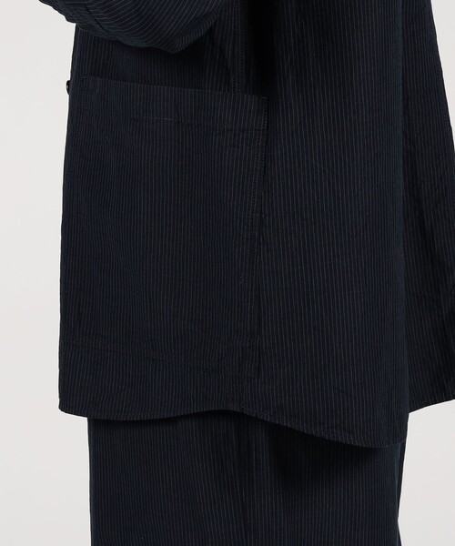 TOMORROWLAND （トゥモローランド）の「コットンリネンシルク ダブルブレスト シャツジャケット（ブルゾン・メンズ・ネイビー/ベージュ・M/S/L）」の10枚目の写真