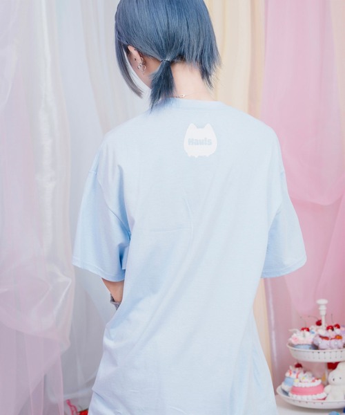 Hauls(ハウルズ)の「ヤニ吉 さまーT ぱーと2(Tシャツ/カットソー・レディース・ホワイト/ブラック/サックスブルー・F/M)」の7枚目の写真