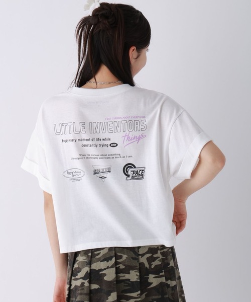 repipi armario（レピピ アルマリオ）の「チョベリグワイドTEE（Tシャツ/カットソー・キッズ・オレンジ/ブラック系1/ブラック系2/ブルー/ホワイト系1/ホワイト系2/サックスブルー・SMALL/MEDIUM/LARGE）」の2枚目の写真