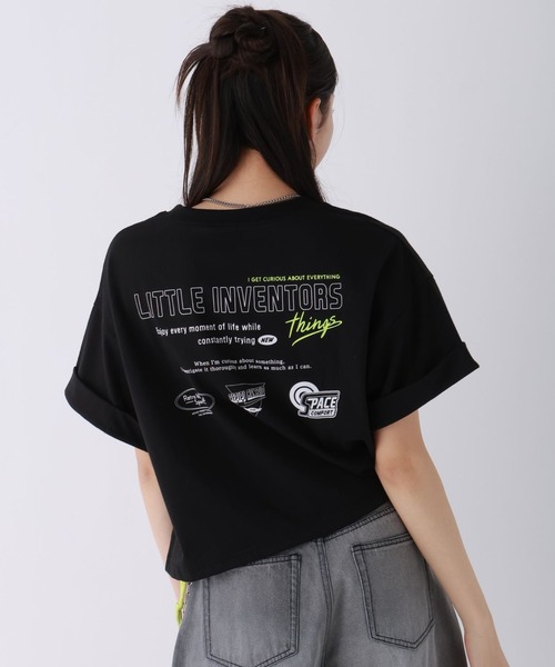 repipi armario（レピピ アルマリオ）の「チョベリグワイドTEE（Tシャツ/カットソー・キッズ・オレンジ/ブラック系1/ブラック系2/ブルー/ホワイト系1/ホワイト系2/サックスブルー・SMALL/MEDIUM/LARGE）」の4枚目の写真