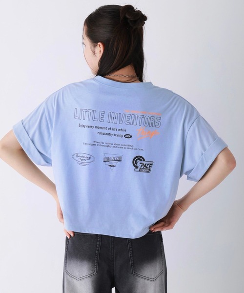 repipi armario（レピピ アルマリオ）の「チョベリグワイドTEE（Tシャツ/カットソー・キッズ・オレンジ/ブラック系1/ブラック系2/ブルー/ホワイト系1/ホワイト系2/サックスブルー・SMALL/MEDIUM/LARGE）」の5枚目の写真