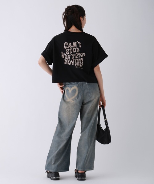 repipi armario（レピピ アルマリオ）の「チョベリグワイドTEE（Tシャツ/カットソー・キッズ・オレンジ/ブラック系1/ブラック系2/ブルー/ホワイト系1/ホワイト系2/サックスブルー・SMALL/MEDIUM/LARGE）」の12枚目の写真