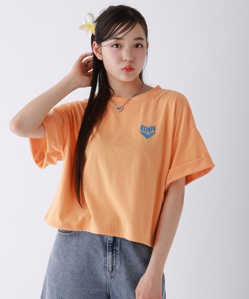 repipi armario（レピピ アルマリオ）の「チョベリグワイドTEE（Tシャツ/カットソー・キッズ・オレンジ/ブラック系1/ブラック系2/ブルー/ホワイト系1/ホワイト系2/サックスブルー・SMALL/MEDIUM/LARGE）」の16枚目の写真