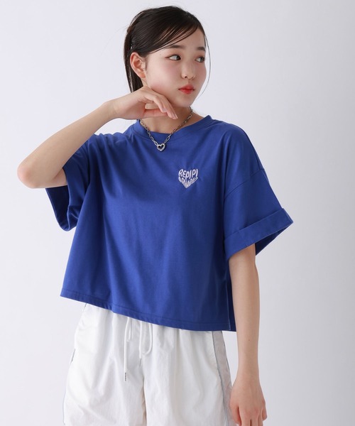 repipi armario（レピピ アルマリオ）の「チョベリグワイドTEE（Tシャツ/カットソー・キッズ・オレンジ/ブラック系1/ブラック系2/ブルー/ホワイト系1/ホワイト系2/サックスブルー・SMALL/MEDIUM/LARGE）」の19枚目の写真