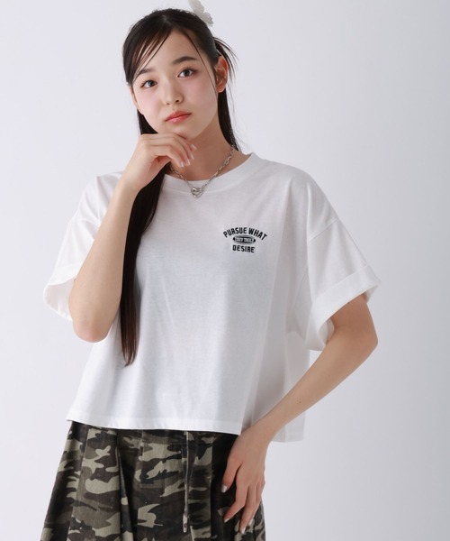 repipi armario（レピピ アルマリオ）の「チョベリグワイドTEE（Tシャツ/カットソー・キッズ・オレンジ/ブラック系1/ブラック系2/ブルー/ホワイト系1/ホワイト系2/サックスブルー・SMALL/MEDIUM/LARGE）」の22枚目の写真
