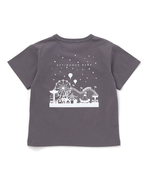 BeBe（ベベ）の「【WEB限定】JOUERバック遊園地プリント天竺半袖Tシャツ(100~140cm)（Tシャツ/カットソー・キッズ・ブラック/グリーン・110cm/120cm/130cm/140cm/100cm）」の10枚目の写真