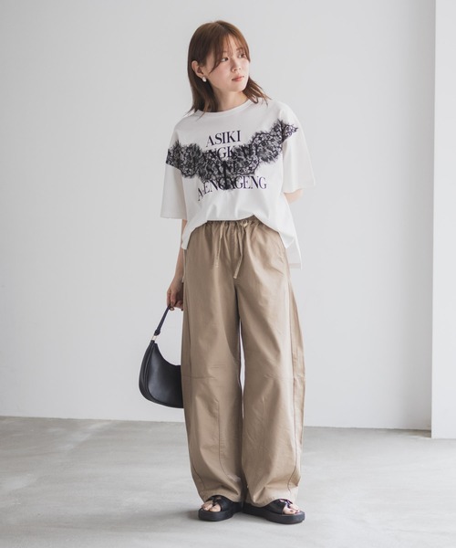 セール】NAVY ソフトツイルイージーカーブパンツ【綿100