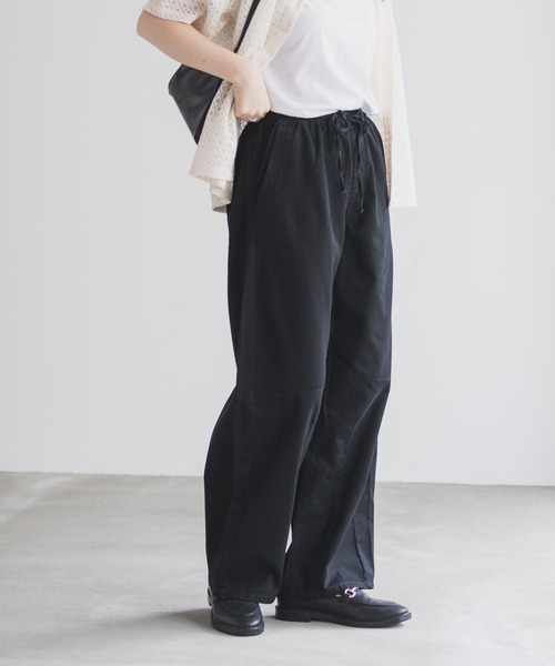 NAVY ソフトツイルイージーカーブパンツ【綿100%】（その他