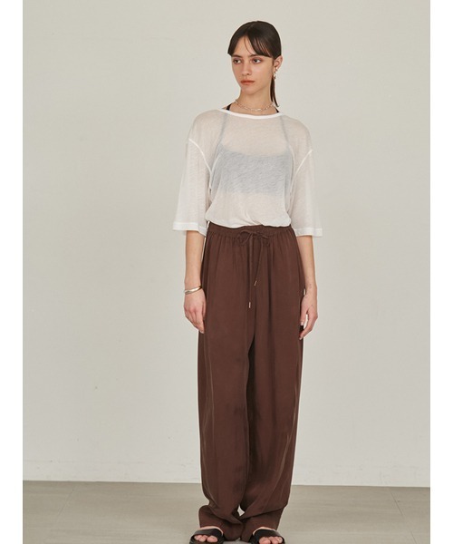 styling/（スタイリング）の「シアーカット2WAYトップス（Tシャツ/カットソー・レディース・ホワイト/モカ/ライム・FREE）」の7枚目の写真