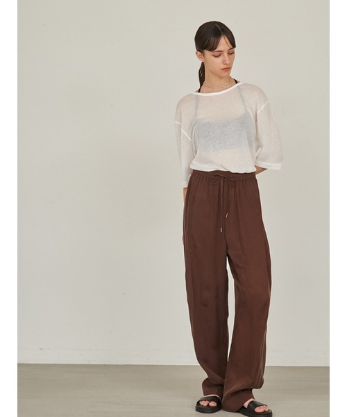 styling/（スタイリング）の「シアーカット2WAYトップス（Tシャツ/カットソー・レディース・ホワイト/モカ/ライム・FREE）」の8枚目の写真