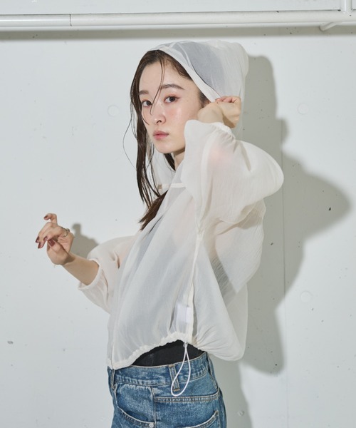 最終価格♡美品150160 ケイトスペード モコモコ ブルゾン フード付きシアーオーガンザブルゾン（ブルゾン）｜Shelly