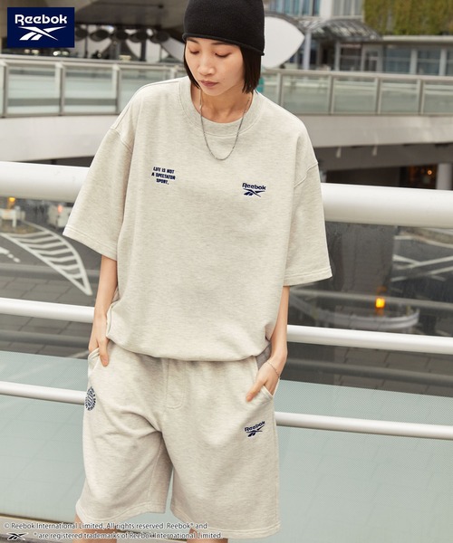 Reebok/リーボック 別注 セットアップ ダブルロゴ刺繍 ドロスト