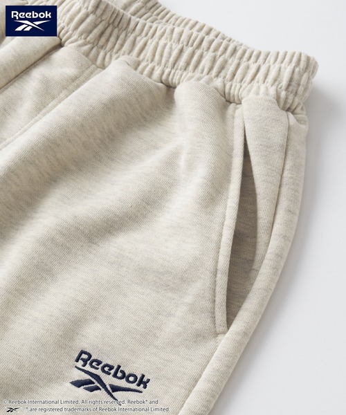 Reebok（リーボック）の「Reebok/リーボック 別注 セットアップ ダブルロゴ刺繍 ドロスト半袖プルオーバースウェット＆ショートパンツ（セットアップ・レディース・ブラック/ダークネイビー/チャコール/オートミール・L/M）」の10枚目の写真