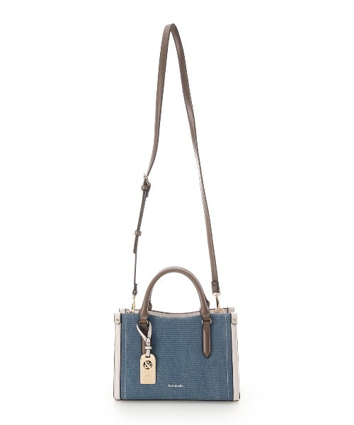 & chouette(アンドシュエット)の「デニム ステッチデザインハンドバッグ(ハンドバッグ・レディース・ブラック/インディゴブルー/ライトインディゴブルー・FREE)」の4枚目の写真