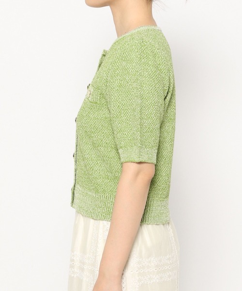 mysty woman（ミスティウーマン）の「［追加1］サマーツイードライクカーディガンSS　497233（カーディガン/ボレロ・レディース・グレー/アイボリー/ブラック/グリーン/ブルー・FREE）」の19枚目の写真