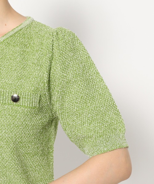 mysty woman（ミスティウーマン）の「［追加1］サマーツイードライクカーディガンSS　497233（カーディガン/ボレロ・レディース・グレー/アイボリー/ブラック/グリーン/ブルー・FREE）」の22枚目の写真