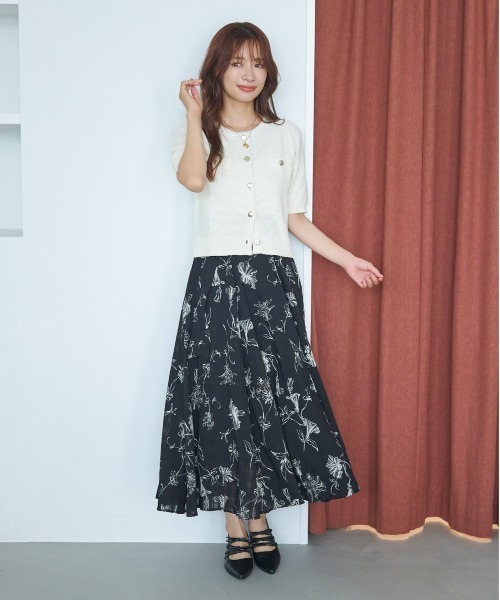 mysty woman（ミスティウーマン）の「［追加1］サマーツイードライクカーディガンSS　497233（カーディガン/ボレロ・レディース・グレー/アイボリー/ブラック/グリーン/ブルー・FREE）」の11枚目の写真