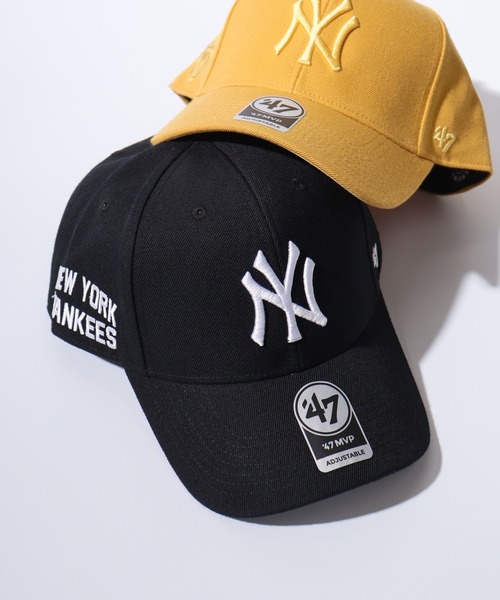 '47（フォーティーセブン）の「MLB公認 ’47BRAND MVP BBCAP チームロゴ刺繍 6パネルベースボールキャップ（キャップ・メンズ・ブラック系/プラム/イエロー/ブラック系1/ブラック系3/グリーン/ブラック/ブラック系2/ブラック系4/ブルー/ネイビー/ネイビー系2・FREE）」の3枚目の写真
