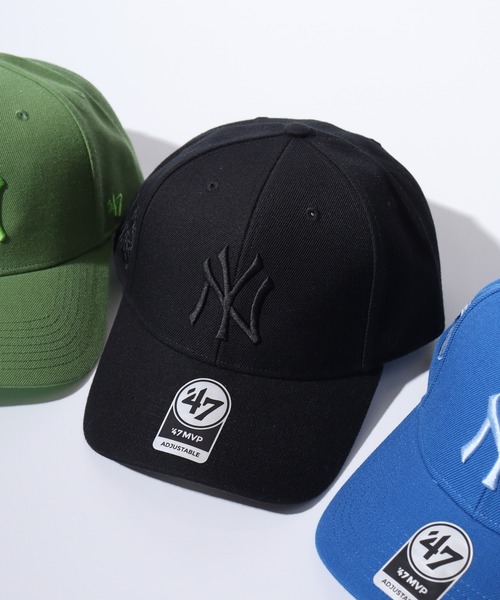 '47（フォーティーセブン）の「MLB公認 ’47BRAND MVP BBCAP チームロゴ刺繍 6パネルベースボールキャップ（キャップ・メンズ・ブラック系/プラム/イエロー/ブラック系1/ブラック系3/グリーン/ブラック/ブラック系2/ブラック系4/ブルー/ネイビー/ネイビー系2・FREE）」の4枚目の写真