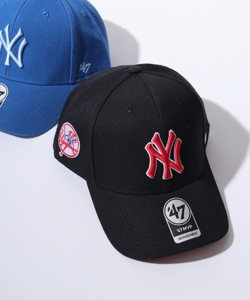'47（フォーティーセブン）の「MLB公認 ’47BRAND MVP BBCAP チームロゴ刺繍 6パネルベースボールキャップ（キャップ・メンズ・ブラック系/プラム/イエロー/ブラック系1/ブラック系3/グリーン/ブラック/ブラック系2/ブラック系4/ブルー/ネイビー/ネイビー系2・FREE）」の5枚目の写真